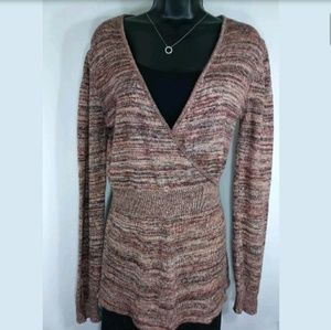 Bette Sung Women's Faux Wrap Sweater Size XLarge